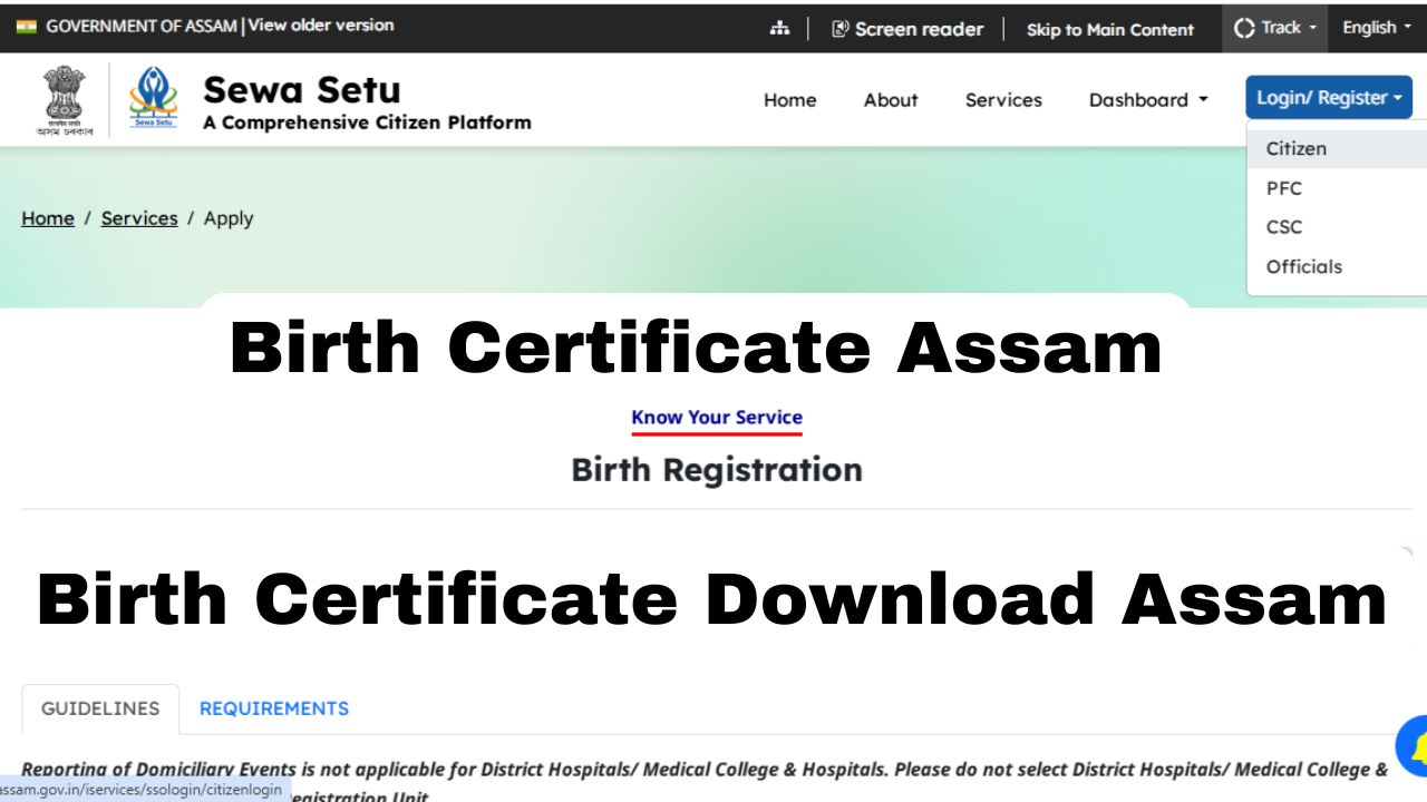 Birth Certificate Download Assam